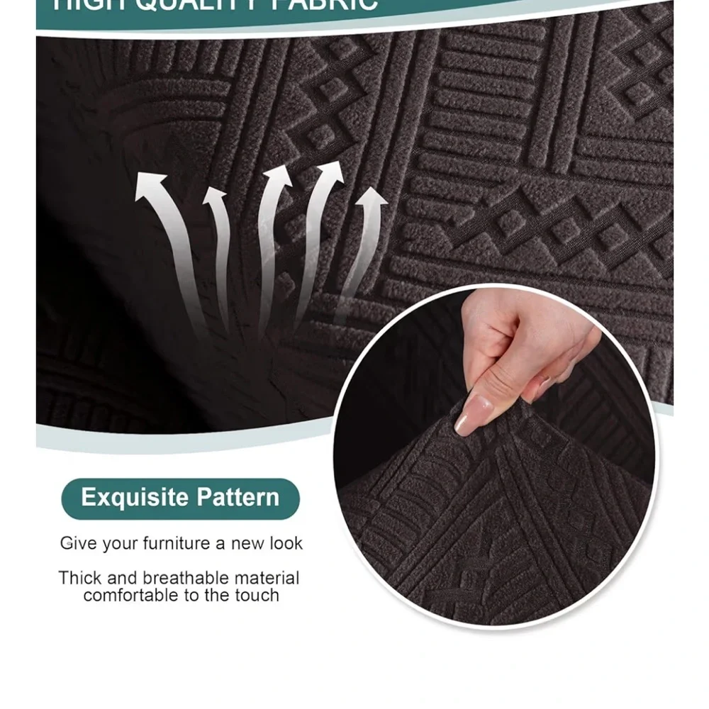 Luxurious Dark Brown Recliner Sofa Cover